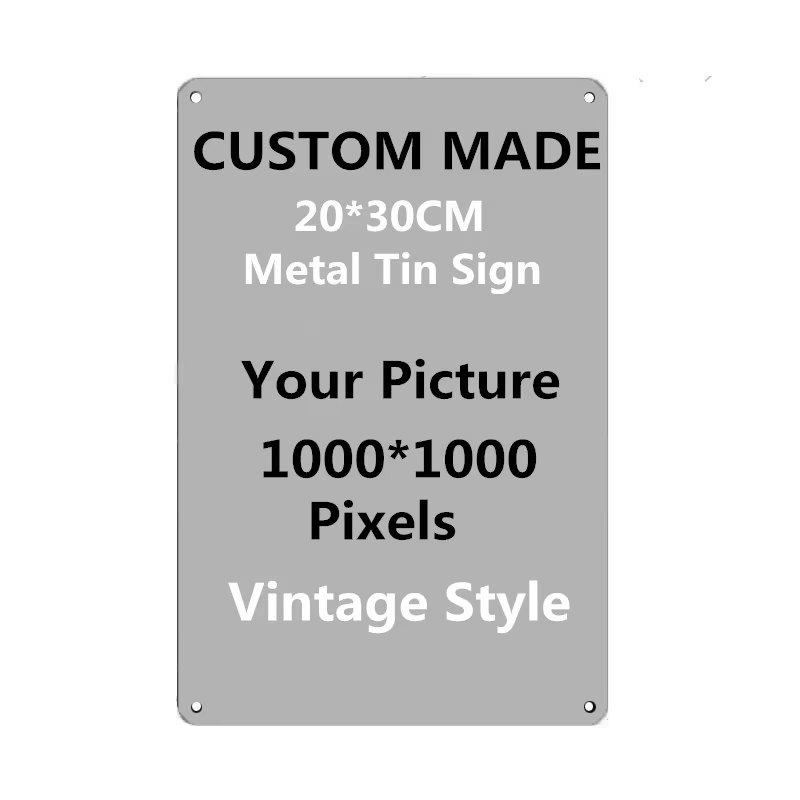 Vintage Collectible Signs - 맞춤형 금속 틴 사인 20x30cm, 사진,