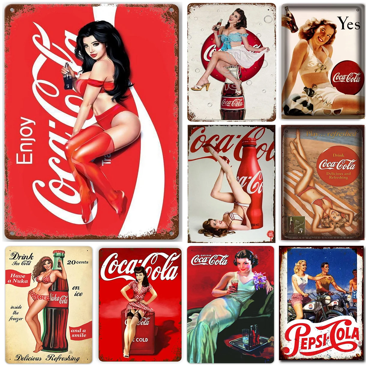 Vintage Collectible Signs - 레트로 