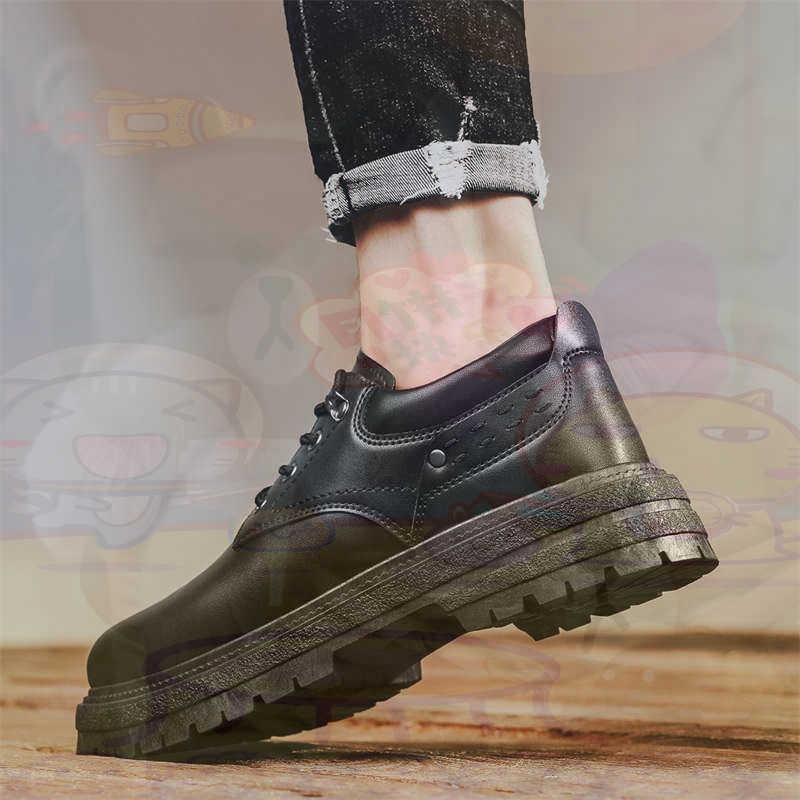 Vintage Collectible Shoes - 어두운 천연 가죽 패션 트레이너 테니스