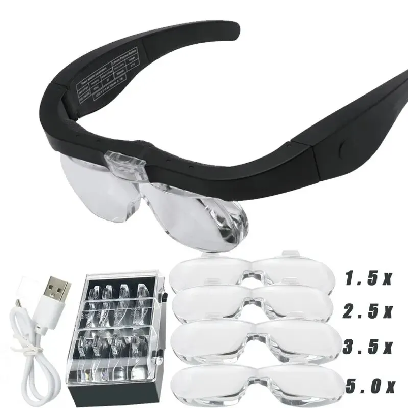 Darkroom Enlarger Lens - 2개의 LED 조명이 장착된 헤드 마운트형