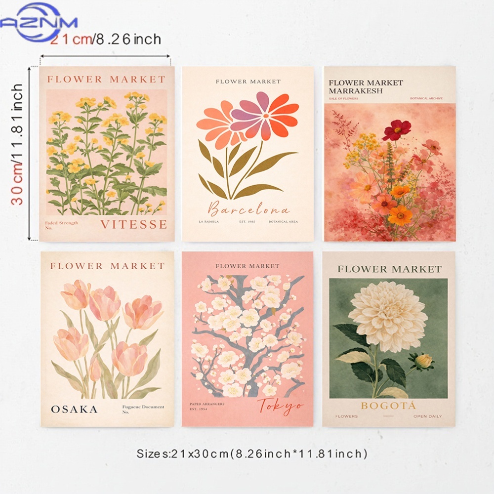 Vintage Collectible Market - 꽃시장에서 촬영한 빈티지 스타일의 꽃 예술