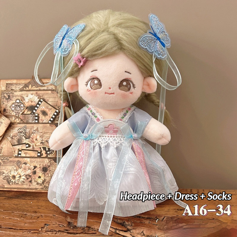 중국 스타일 Hanfu 인형 복장 20cm 면화 플러시 - Vintage Collectible Accessories 리뷰 및 가격