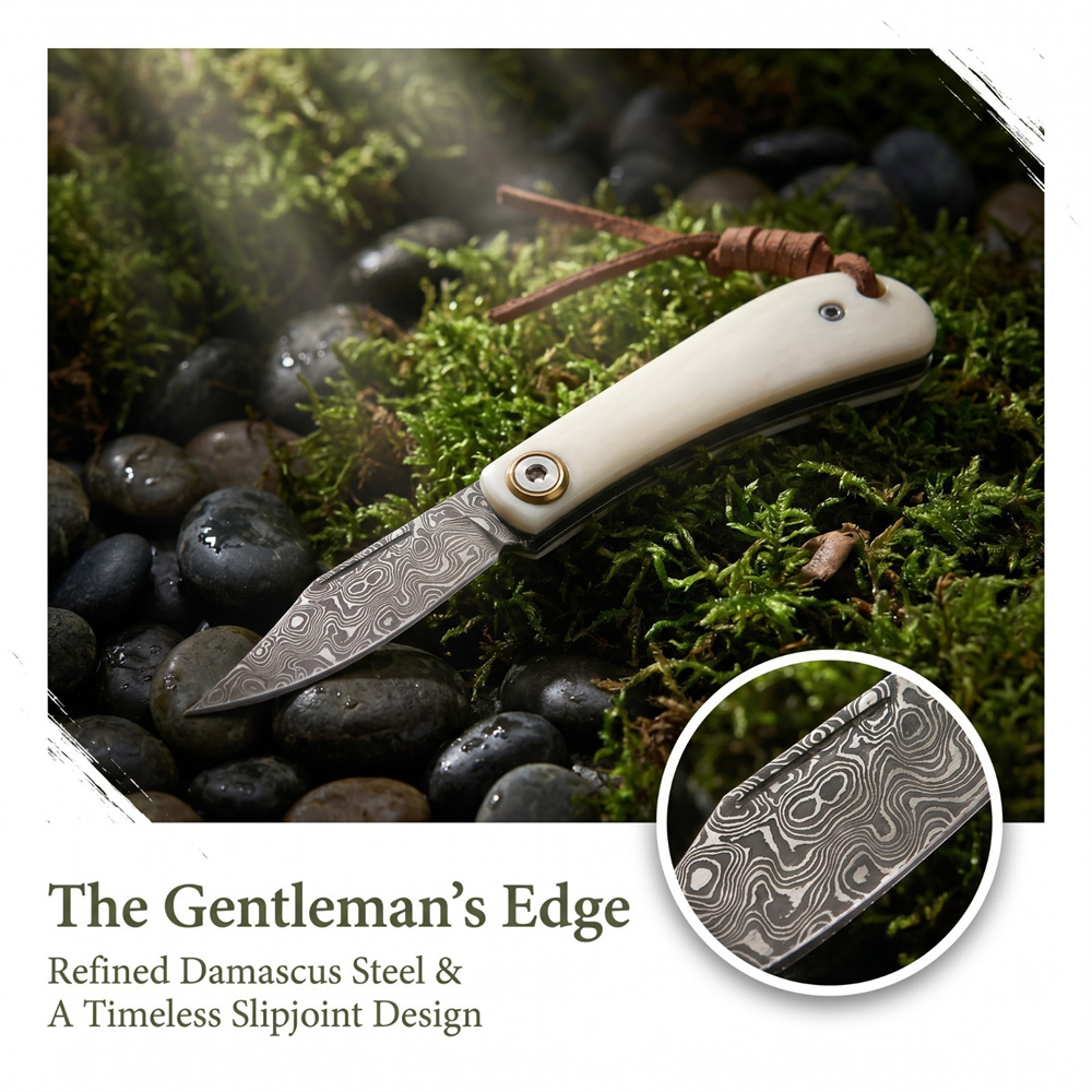 컴팩트 빈티지 다마스커스 접이식 포켓 EDC 나이프,  - Vintage Collectible Knives 리뷰 및 가격