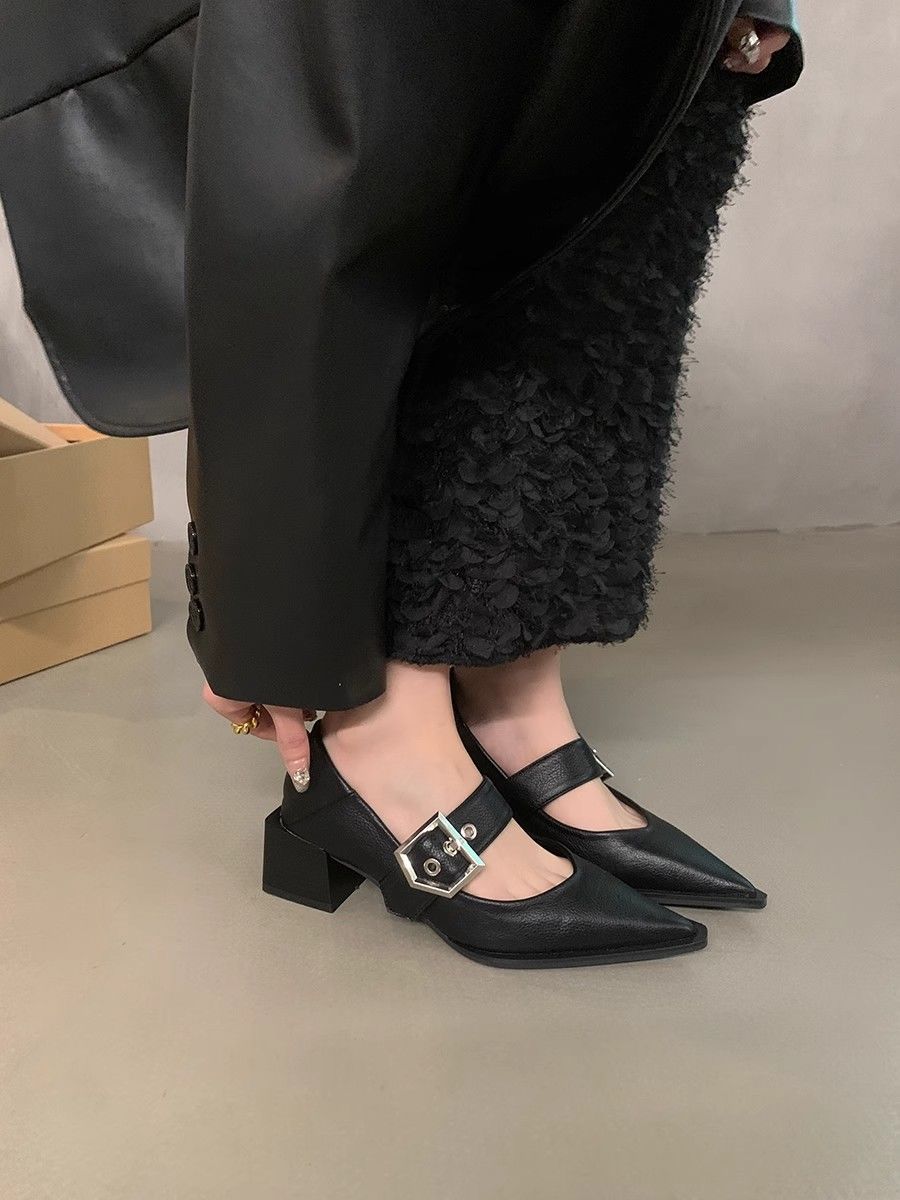 빈티지 여성 메리제인 포인티드 토 드레스 슈즈 한국 스 - Vintage Collectible Shoes 리뷰 및 가격