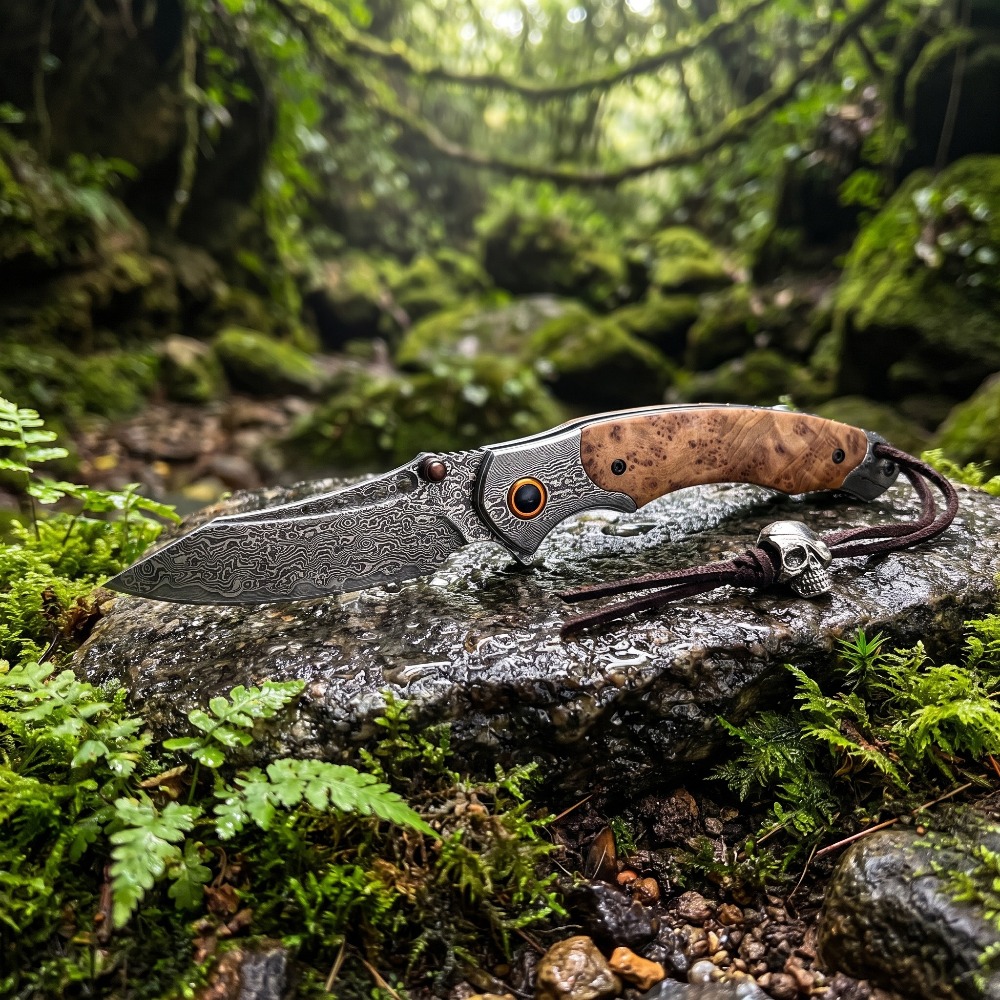 고경도 다마스커스 패턴 접이식 나이프 빈티지 장식용 수 - Vintage Collectible Knives 리뷰 및 가격