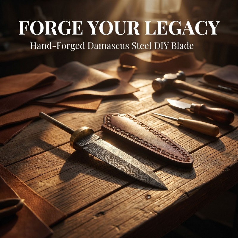 빈티지 다마스커스 스틸 티 나이프 블랭크, 수제 단조  - Vintage Collectible Knives 리뷰 및 가격